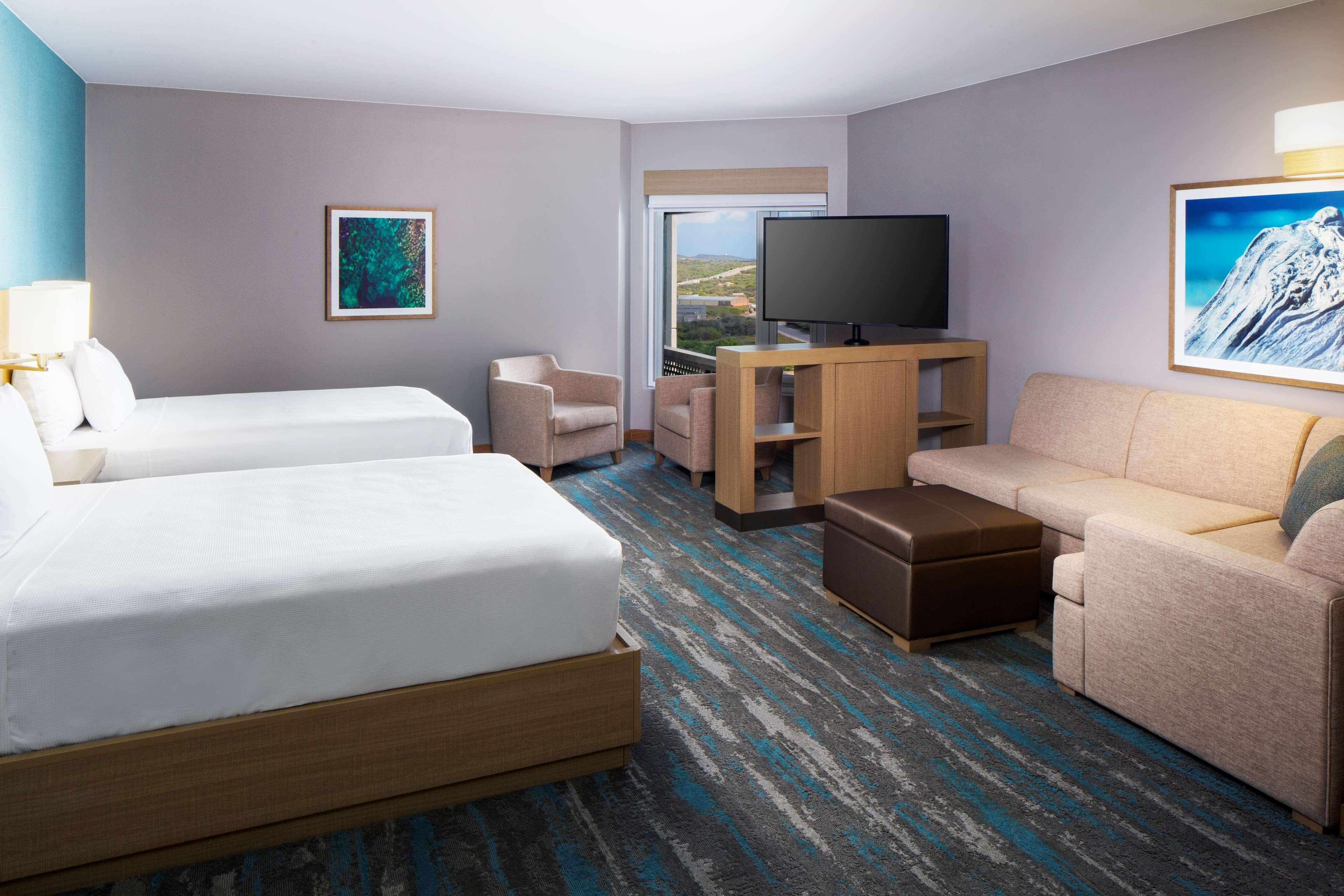 Suite Two Double Beds Roll Shower Disability Access